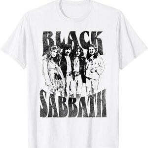 Black Sabbath Group Photo T-Shirt | Vintage Rock Band Graphic Tee Classic Heavy